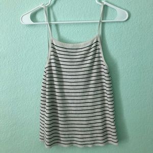 Black and white stripped Brandy tank top
